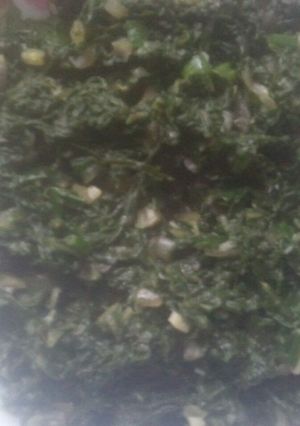 A picture of Sautee'd Swiss Chard.