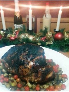 Una foto de Pernil del cerdo al estilo Panameño
