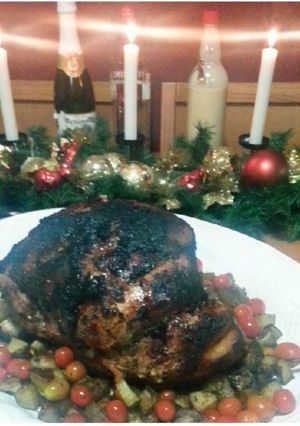 Una foto de Pernil del cerdo al estilo Panameño