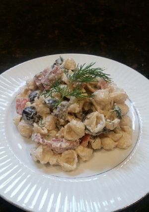 A picture of Brad's Easter pasta salad.