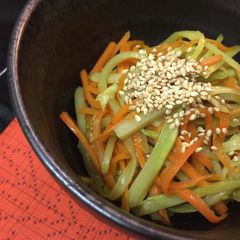 A picture of Broccoli stalk and Carrot Fry.