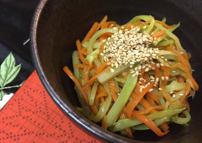 Broccoli stalk and Carrot Fry