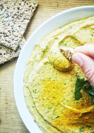 Une photo de Houmous lentilles corail - patate douce