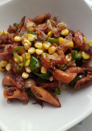 Foto resep Cumi asin cabe ijo (#PR_RecookOlahanIkanAsin)