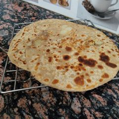 Aloo paratha A picture of Aloo paratha.