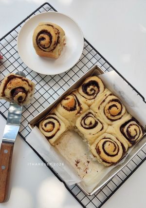 Foto resep (Sourdough Discard) Cinnamon Rolls - Tanpa Telur, Tanpa Mixer