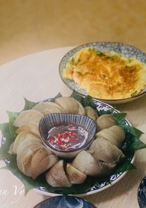 Hình của món Cà bát luộc chấm mắm tôm.