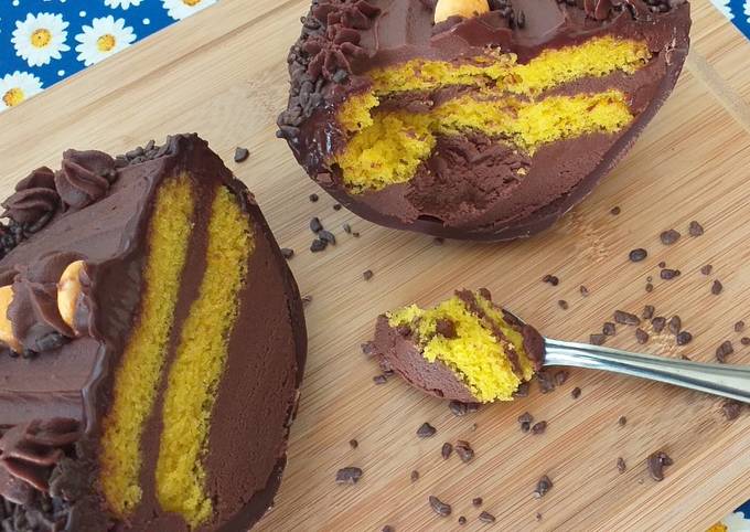 Como Fazer Bolo de Chocolate com Cobertura Ganache - Receita de Páscoa 