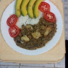 A picture of Rice and Green Grams (Dengu).