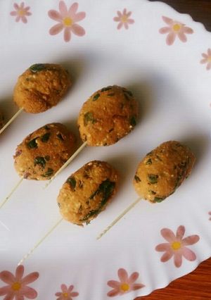 A picture of Tofu - Millet Lollipops.