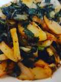 Aloo palak sabzi(without tomato)