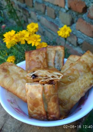 Foto resep 25. Piscok kulit pangsit
