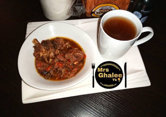 Recipe of Favorite Ram meat pp soup with black tea