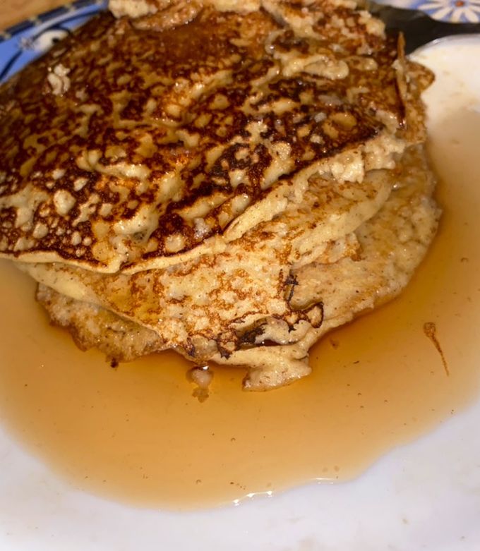 Una foto de Pancake de avena integral