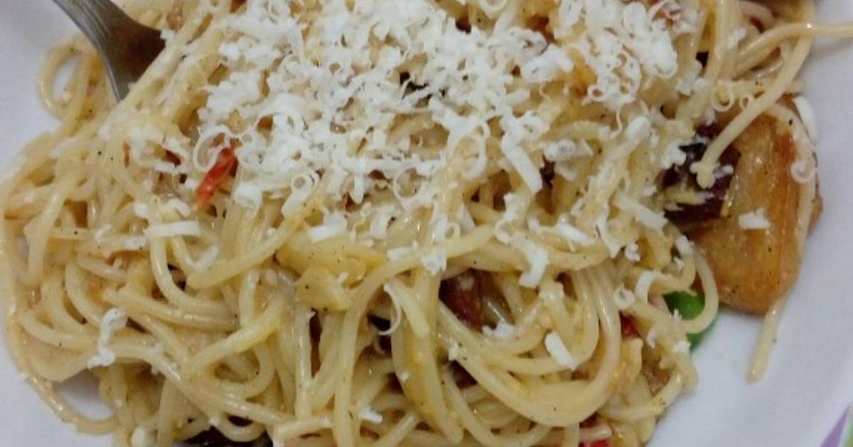 Resep Spaghetti carbonara tanpa susu oleh Dhani 