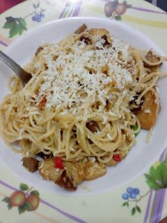Foto resep Spaghetti carbonara tanpa susu
