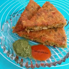 A picture of Suji Besan Snack (Suji Besan ka Nasta).