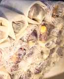 Chả giò chả cá khoai lang tím