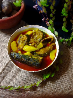 কচুর ছড়া দিয়ে ইলিশ মাছের কারি রেসিপির প্রধান ছবি