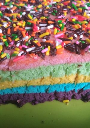 Foto resep Rainbow Cake ala mom gebi