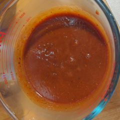 A picture of Medium Peach BBQ sauce.