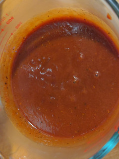 A picture of Medium Peach BBQ sauce.