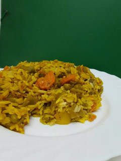 Una foto de Arroz con sobras de menestra