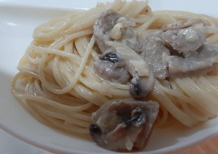 Resep Spaghetti Carbonara (Bisa untuk MPASI 1 tahun) yang praktis
