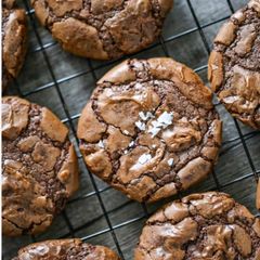 A picture of Fudgy Brownie Cookies with Crackly Tops.