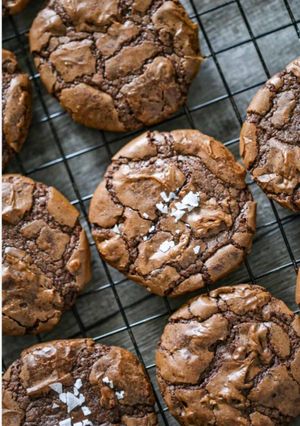 A picture of Fudgy Brownie Cookies with Crackly Tops.