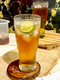Foto resep Es Teh Lemon Selasih