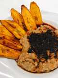 Ewa agoyin and fried plantain