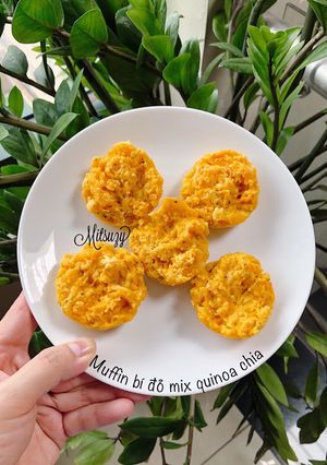 Hình của món Muffin bí đỏ cho bé.