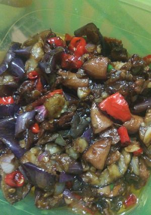 Foto resep Cumi asin terong