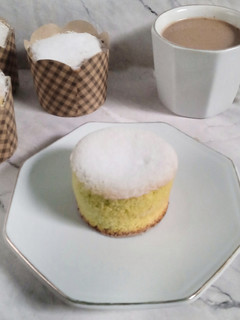 Foto resep Pandan Hokkaido Chiffon Cupcake