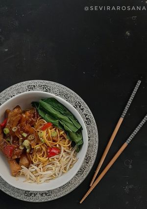 Foto resep Mie Ceker Lada Hitam