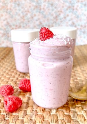 Une photo de Yaourt à la framboise sans lactose