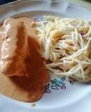 Rollito de pollo en crema con chipotle