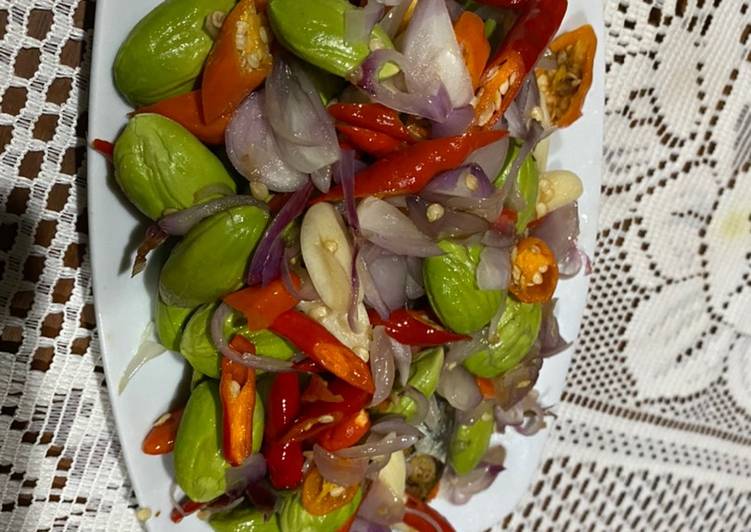 Resep Peda pete melotot anti stress, Enak