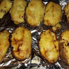 A picture of My twice baked loaded potatoes.