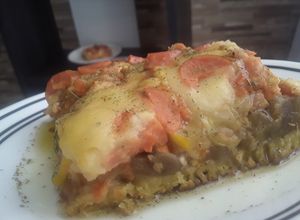 Una foto de Berenjenas y Calabacines en Budín!!! 🍆🍅🥒🍞🧀🥓🍳🥪🥪😛😋😊😉