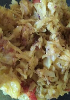 A picture of Cabbage stir fry.