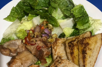 Cara Memasak Healthy Diet Food: Grilled Chicken Sambal Matah + Selada Romaine + Roti Gandum Panggang Untuk Jualan