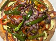 A picture of roasted zucchini and peppers