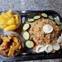 Uncurried fried rice(brown rice) A picture of Uncurried fried rice(brown rice).
