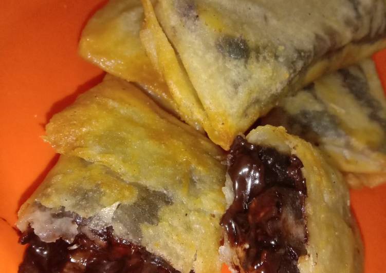 Resep masakan Pisang cokelat lumerr abiss | Bahan Membuat Pisang cokelat lumerr abiss Yang Lezat Sekali