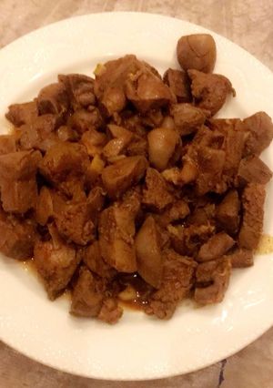 صورة لوصفة كبدة خروف بدبس الرمان