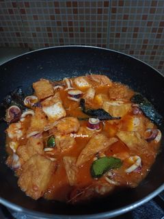 Foto resep Seafood saus Padang mix Tahu