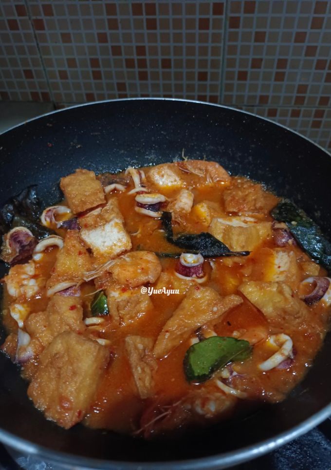 Foto resep Seafood saus Padang mix Tahu