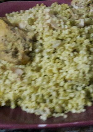 صورة لوصفة برغل بالفطر والبزاليا